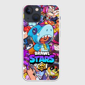 Чехол для iPhone 13 mini с принтом BRAWL STARS LEON SHARK | ЛЕОН АКУЛА ,  |  | brawl stars | bull | colt | crow | leon | leon shark | shark | stars | акула | берли | ворон | динамайк | кольт | леон | леон акула | нита | спайк | шелли | эль примо