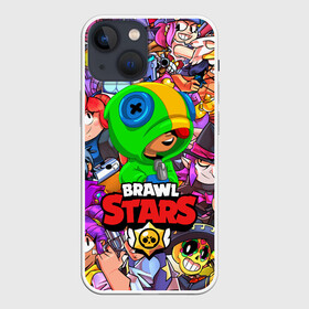 Чехол для iPhone 13 mini с принтом BRAWL STARS LEON | ЛЕОН ,  |  | brawl stars | bull | colt | crow | leon | leon shark | shark | stars | акула | берли | ворон | динамайк | кольт | леон | леон акула | нита | спайк | шелли | эль примо