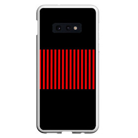 Чехол для Samsung S10E с принтом Red and Black Lines , Силикон | Область печати: задняя сторона чехла, без боковых панелей | black | black and red | hype | lines | red | красный | линии | черный