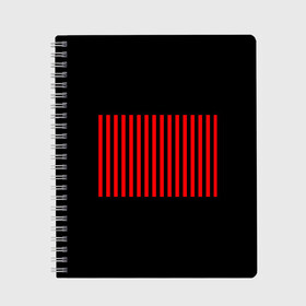 Тетрадь с принтом Red and Black Lines , 100% бумага | 48 листов, плотность листов — 60 г/м2, плотность картонной обложки — 250 г/м2. Листы скреплены сбоку удобной пружинной спиралью. Уголки страниц и обложки скругленные. Цвет линий — светло-серый
 | black | black and red | hype | lines | red | красный | линии | черный
