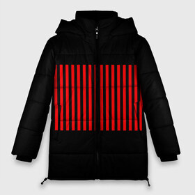 Женская зимняя куртка 3D с принтом Red and Black Lines , верх — 100% полиэстер; подкладка — 100% полиэстер; утеплитель — 100% полиэстер | длина ниже бедра, силуэт Оверсайз. Есть воротник-стойка, отстегивающийся капюшон и ветрозащитная планка. 

Боковые карманы с листочкой на кнопках и внутренний карман на молнии | black | black and red | hype | lines | red | красный | линии | черный