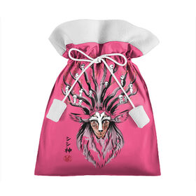 Подарочный 3D мешок с принтом Принцесса Мононоке , 100% полиэстер | Размер: 29*39 см | eboshi | ghibli | hayao | hime | lady | miyazaki | mononoke | princess | studio | аситака | волчица | гибли | дух леса | мононоке | моро | сан