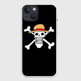 Чехол для iPhone 13 с принтом вытянутый череп One Piece ,  |  | lucy | luffy monkey | mugiwara | one piece | straw hat | большой куш | ван пис | луффи | одним куском