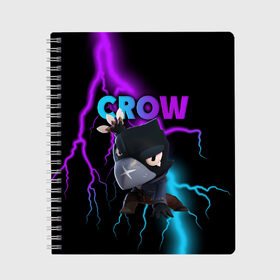 Тетрадь с принтом Brawl Stars CROW , 100% бумага | 48 листов, плотность листов — 60 г/м2, плотность картонной обложки — 250 г/м2. Листы скреплены сбоку удобной пружинной спиралью. Уголки страниц и обложки скругленные. Цвет линий — светло-серый
 | 8 bit | 8 бит | brawl | brawl stars | crow | leon | stars | бравл | бравл старс | браво старс | игра | компьютерная | кров | леон | онлайн | старс