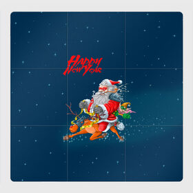 Магнитный плакат 3Х3 с принтом Happy New Year , Полимерный материал с магнитным слоем | 9 деталей размером 9*9 см | 