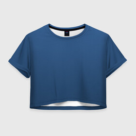 Женская футболка Crop-top 3D с принтом 19-4052 Classic Blue , 100% полиэстер | круглая горловина, длина футболки до линии талии, рукава с отворотами | 9 4052 | без дизайна | без принта | без узора | главный цвет 2020 года | код цвета | нг | новый год | праздник | про | рождество | синий | синяя одежда | цвет нового года