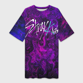 Платье-футболка 3D с принтом Stray Kids ,  |  | Тематика изображения на принте: k pop | stray kids | стрей кидс | стрэй кидс