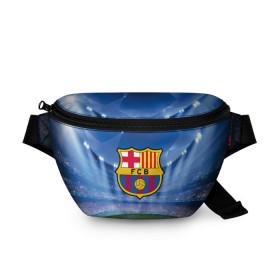 Поясная сумка 3D с принтом FC Barcelona , 100% полиэстер | плотная ткань, ремень с регулируемой длиной, внутри несколько карманов для мелочей, основное отделение и карман с обратной стороны сумки застегиваются на молнию | barcelona | spain | барселона | испания