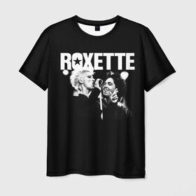 Мужская футболка 3D с принтом Roxette , 100% полиэфир | прямой крой, круглый вырез горловины, длина до линии бедер | pop | rock | roxette | мари фредрикссон | пер гессле | поп | поп рок. евро поп | рок | роксет | роксэт