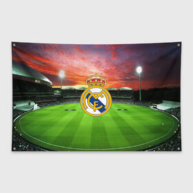Флаг-баннер с принтом FC Real Madrid , 100% полиэстер | размер 67 х 109 см, плотность ткани — 95 г/м2; по краям флага есть четыре люверса для крепления | real madrid | spain | испания | реал