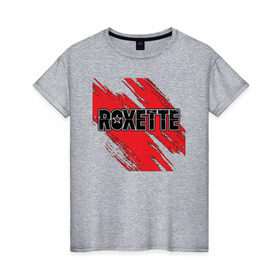 Женская футболка хлопок с принтом Roxette , 100% хлопок | прямой крой, круглый вырез горловины, длина до линии бедер, слегка спущенное плечо | Тематика изображения на принте: roxette | европоп | музыка | поп | ро | рок | роксэт