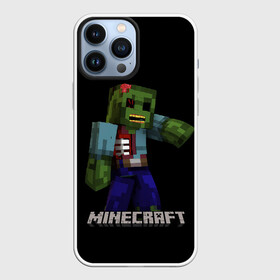 Чехол для iPhone 13 Pro Max с принтом MINECRAFT ЗОМБИ ,  |  | Тематика изображения на принте: game | minecraft | блоки | зомби | игра | квадраты | компьютерная игра | крипер | майнкрафт