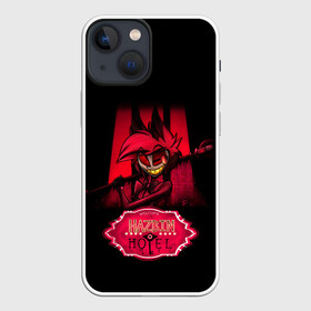 Чехол для iPhone 13 mini с принтом Hazbin Hotel. Alastor ,  |  | alastor | angel | charlie | dust | hazbin | hotel | husk | katie | pentious | sir | vaggie | аластор | вэгги | даст | кэти | отель | пентиус | сэр | хазбин | хаск | чарли | энджел