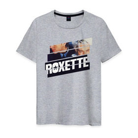 Мужская футболка хлопок с принтом Roxette , 100% хлопок | прямой крой, круглый вырез горловины, длина до линии бедер, слегка спущенное плечо. | Тематика изображения на принте: 