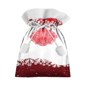Подарочный 3D мешок с принтом Hazbin Hotel Новогодний , 100% полиэстер | Размер: 29*39 см | claus | hazbin hotel | hell | santa | ад | ада | аластор | вэгги | клаус | олени | отель хазбин | пасхалки | рай | рождество | санта | снежинки | тайны | чарли