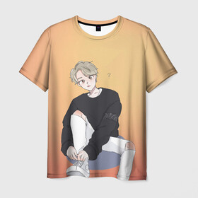 Мужская футболка 3D с принтом K-pop , 100% полиэфир | прямой крой, круглый вырез горловины, длина до линии бедер | k pop | kpop | stray kids | к поп | кпоп | стрей кидс | стрэй кидс