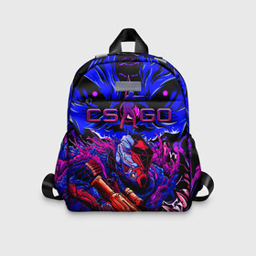 Детский рюкзак 3D с принтом CS GO hyper beast IMBAskin , 100% полиэстер | лямки с регулируемой длиной, сверху петелька, чтобы рюкзак можно было повесить на вешалку. Основное отделение закрывается на молнию, как и внешний карман. Внутри дополнительный карман. По бокам два дополнительных кармашка | beast | cs | csgo | go | hyper | imba | imbaskin | kill | mega | rampage | skin | ultra | го | игры | кс | ксго