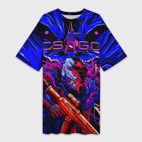 Платье-футболка 3D с принтом CS GO hyper beast IMBAskin ,  |  | beast | cs | csgo | go | hyper | imba | imbaskin | kill | mega | rampage | skin | ultra | го | игры | кс | ксго