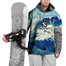 Накидка на куртку 3D с принтом SALOMON , 100% полиэстер |  | salomon | горы | снег | спорт