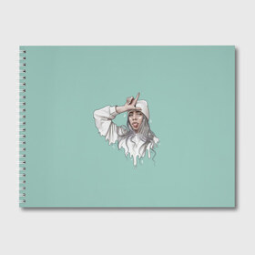 Альбом для рисования с принтом Billie Eilish Mint Art , 100% бумага
 | матовая бумага, плотность 200 мг. | bad | bad guy | billi | billie | billie eilish | eilish | good girl | music | swag | айлиш | беляш | били | били айлиш | билли | билли айлиш | билли эйлиш | биляш | музка | певица | эйлиш