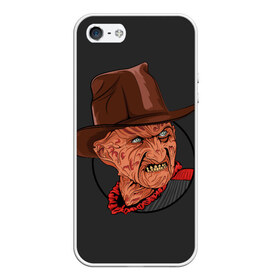 Чехол для iPhone 5/5S матовый с принтом Freddy Krueger , Силикон | Область печати: задняя сторона чехла, без боковых панелей | freddy krueger | friday the 13th | пятница 13 | фредди крюгер