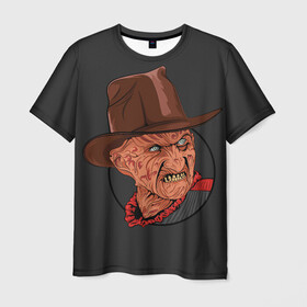 Мужская футболка 3D с принтом Freddy Krueger , 100% полиэфир | прямой крой, круглый вырез горловины, длина до линии бедер | freddy krueger | friday the 13th | пятница 13 | фредди крюгер