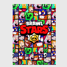 Скетчбук с принтом BRAWL STARS , 100% бумага
 | 48 листов, плотность листов — 100 г/м2, плотность картонной обложки — 250 г/м2. Листы скреплены сверху удобной пружинной спиралью | 8 bit | brawl stars | crow | crow phoenix. | leon | leon shark | бравл старс | браво старс | ворон | игра бравл | леон | леон шарк | оборотень