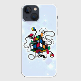 Чехол для iPhone 13 mini с принтом Кубик Рубика ,  |  | mathematica | кубик | магия. формулы | математика | наука | рубика | соберись | технарь