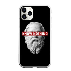 Чехол для iPhone 11 Pro матовый с принтом Ничего Не Знаю , Силикон |  | supreme | греция | картинка | прикол | прикольна | сократ | статуя | супреме | суприм | суприме | философ | философия