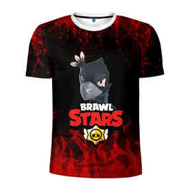 Мужская футболка 3D спортивная с принтом BRAWL STARS CROW , 100% полиэстер с улучшенными характеристиками | приталенный силуэт, круглая горловина, широкие плечи, сужается к линии бедра | Тематика изображения на принте: 2020 | android | brawl stars | crow | games | leon | mobile game | stars | бравл старс | ворон | игры | леон | мобильные игры