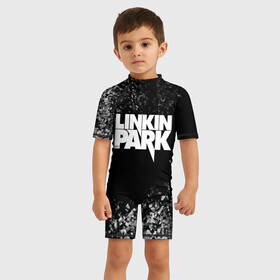 Детский купальный костюм 3D с принтом Linkin Park , Полиэстер 85%, Спандекс 15% | застежка на молнии на спине | bennington | chester | chester bennington | linkin | linkin park | music | park | rock | бенингтон | линкин | линкин парк | музыка | парк | рок | честер | честер беннингтон