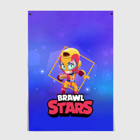 Постер с принтом Brawl Stars. Max , 100% бумага
 | бумага, плотность 150 мг. Матовая, но за счет высокого коэффициента гладкости имеет небольшой блеск и дает на свету блики, но в отличии от глянцевой бумаги не покрыта лаком | bo | brawl | brock | bull | colt | dynamike | elprimo | jessie | leon | moba | nita | shelly | stars | бо | брок | булл | джесси | динамайк | кольт | леон | нита | шелли | эльпримо