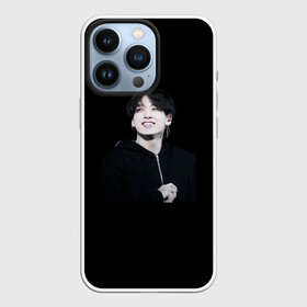 Чехол для iPhone 13 Pro с принтом BTS. Jeon JungKook. ,  |  | Тематика изображения на принте: bts | jeon | jungkook | бтс | чонгук