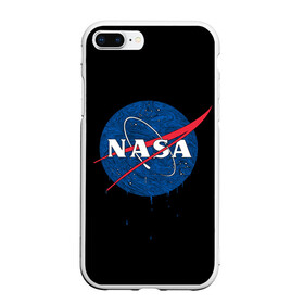 Чехол для iPhone 7Plus/8 Plus матовый с принтом NASA Краски , Силикон | Область печати: задняя сторона чехла, без боковых панелей | mars | nasa | paint | space | stars | x | брызги | галактика | звезда | звезды | илон | капли | капля | космос | краски | марс | маск | наса | потеки | пятна | пятно | разводы | цвет | цвета