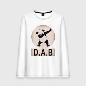 Мужской лонгслив хлопок с принтом DAB Panda , 100% хлопок |  | best | dab | dabbig | dance | freedom | hip hop | music | panda | rap | даб | даббинг | животные | крутой | лучший | медведь | музыка | панда | рэп | рэпер | свобода | танец | хип хоп