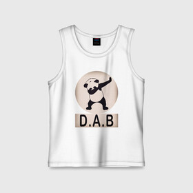Детская майка хлопок с принтом DAB Panda ,  |  | Тематика изображения на принте: best | dab | dabbig | dance | freedom | hip hop | music | panda | rap | даб | даббинг | животные | крутой | лучший | медведь | музыка | панда | рэп | рэпер | свобода | танец | хип хоп