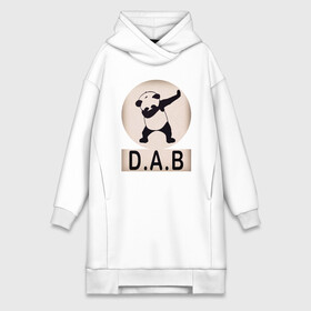 Платье-худи хлопок с принтом DAB Panda ,  |  | best | dab | dabbig | dance | freedom | hip hop | music | panda | rap | даб | даббинг | животные | крутой | лучший | медведь | музыка | панда | рэп | рэпер | свобода | танец | хип хоп