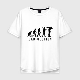 Мужская футболка хлопок Oversize с принтом Dab - olution , 100% хлопок | свободный крой, круглый ворот, “спинка” длиннее передней части | best | dab | dabbig | dance | evolution | freedom | hip hop | music | rap | даб | даббинг | крутой | лучший | музыка | рэп | рэпер | свобода | танец | хип хоп | человек | эволюция