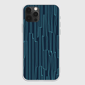 Чехол для iPhone 12 Pro Max с принтом Стильный узор , Силикон |  | абстрактное | голубое | полоса | полосы | синее | узор | узоры | чёрное | эфемерное