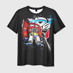 Мужская футболка 3D с принтом Transformers , 100% полиэфир | прямой крой, круглый вырез горловины, длина до линии бедер | bumblebee | transformers | автоботы | бамблби | мегатрон | оптимус прайм | роботы | трансформеры