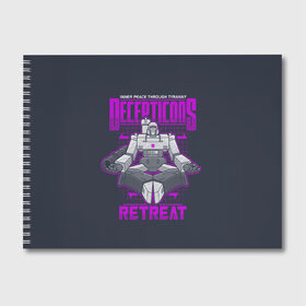 Альбом для рисования с принтом Трансформеры Decepticons , 100% бумага
 | матовая бумага, плотность 200 мг. | bumblebee | transformers | автоботы | бамблби | мегатрон | оптимус прайм | роботы | трансформеры