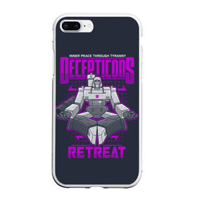 Чехол для iPhone 7Plus/8 Plus матовый с принтом Трансформеры Decepticons , Силикон | Область печати: задняя сторона чехла, без боковых панелей | bumblebee | transformers | автоботы | бамблби | мегатрон | оптимус прайм | роботы | трансформеры