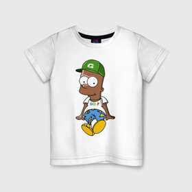 Детская футболка хлопок с принтом Барт , 100% хлопок | круглый вырез горловины, полуприлегающий силуэт, длина до линии бедер | bart | boy | doh | homer | simpson | simpsons | springfield | барт | гомер | мальчик | мультфильм | симпсон | симпсоны | спрингфилд