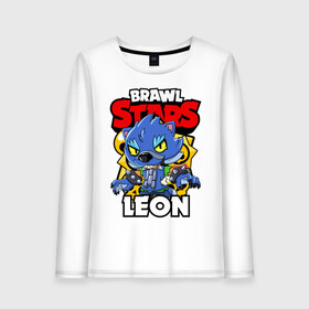 Женский лонгслив хлопок с принтом BRAWL STARS WEREWOLF LEON , 100% хлопок |  | brawl stars | brawl stars werewolf leon | brawler | leon | werewolf | бравл старз | бравлер | волк | леон | оборотень | оборотень леон