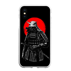 Чехол для iPhone XS Max матовый с принтом Самурай , Силикон | Область печати: задняя сторона чехла, без боковых панелей | воин | мертвый самурай | рисунок | самурай | скелет | череп