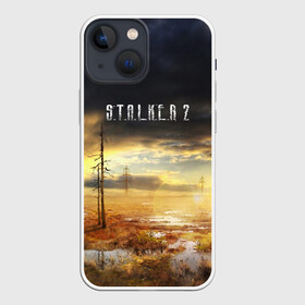 Чехол для iPhone 13 mini с принтом STALKER 2 ,  |  | s.t.a.l.k.e.r. | stalker | арт | зона | зона отчуждения | игра | мутант | пейзаж | припять | радиация | радиоктивный фон | сталкер | чернобыль