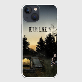 Чехол для iPhone 13 mini с принтом СТАЛКЕР 1 ,  |  | s.t.a.l.k.e.r. | stalker | арт | зона | зона отчуждения | игра | мутант | пейзаж | припять | радиация | радиоктивный фон | сталкер | чернобыль