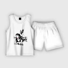 Детская пижама с шортами хлопок с принтом Мия Уоллес Криминальное чтиво ,  |  | криминальное чтиво | миа | мия | мия уоллес | тарантино