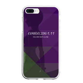 Чехол для iPhone 7Plus/8 Plus матовый с принтом Evangelion 1 11 , Силикон | Область печати: задняя сторона чехла, без боковых панелей | eva | evangelion | rei | you are not alone | девушка | ева | евангелион | рей | ты не один | тян