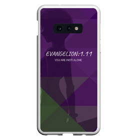 Чехол для Samsung S10E с принтом Evangelion 1 11 , Силикон | Область печати: задняя сторона чехла, без боковых панелей | Тематика изображения на принте: eva | evangelion | rei | you are not alone | девушка | ева | евангелион | рей | ты не один | тян